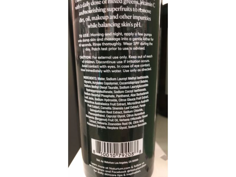 Naturium Mixed Greens Nutrient-Rich Cleanser, 7.1 fl oz/210 mL