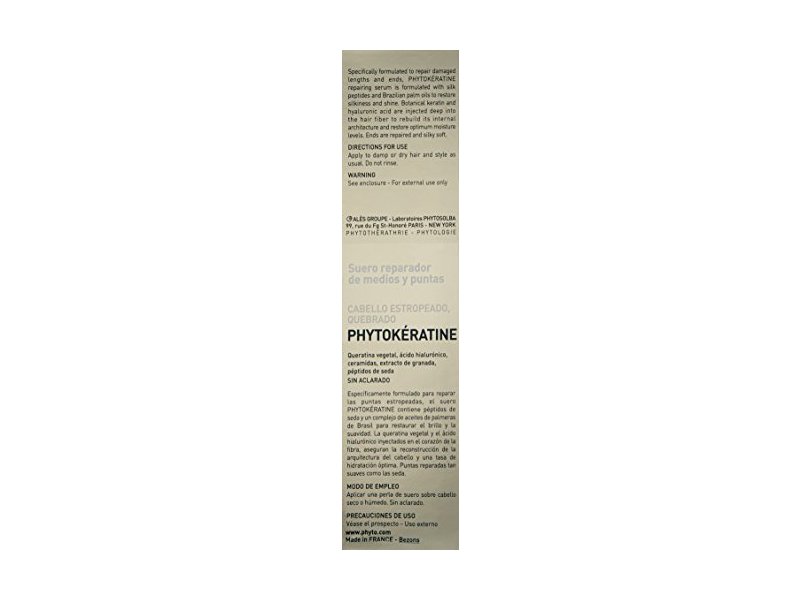 PHYTO PHYTOKÉRATINE Repairing Serum, 1.04 oz.