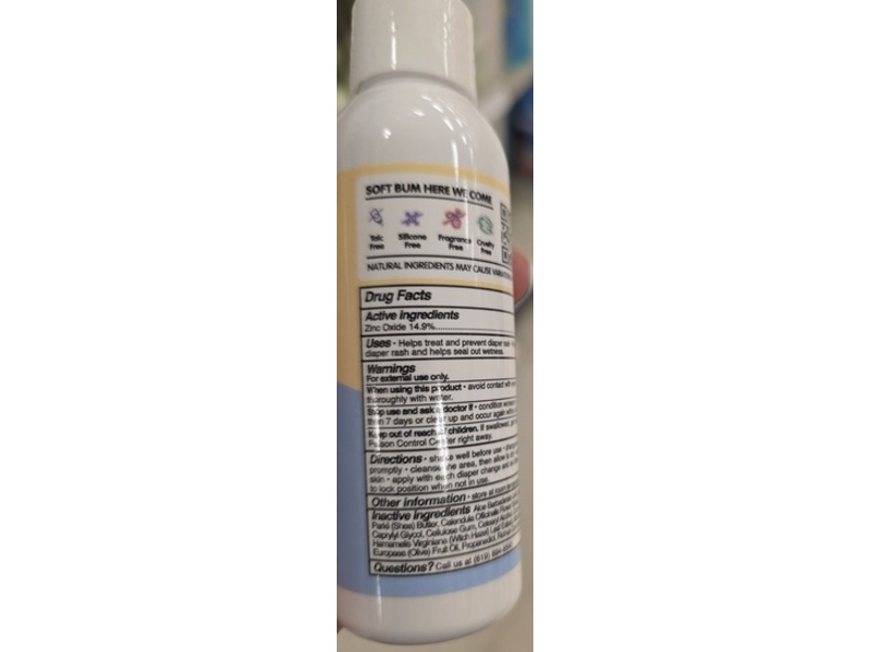 Tubby Todd Bath Co Sweet Cheeks Diaper Paste Spray, Zinc Oxide, 3 fl oz/89 mL