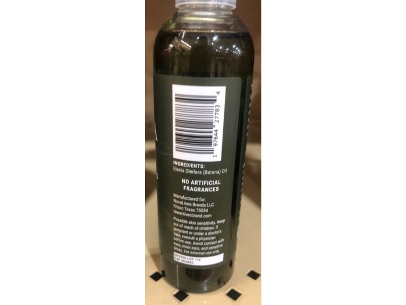 Raw Actives Cold Pressed Batana Oil, 4 fl oz/118 mL