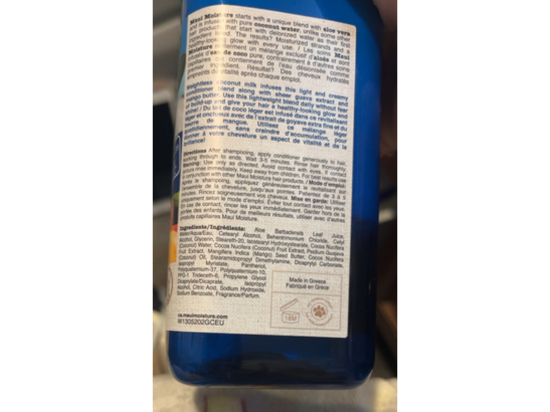 Maui Moisture Nourish & Moisture+ Conditioner, Coconut Milk, 13 fl oz/385 mL