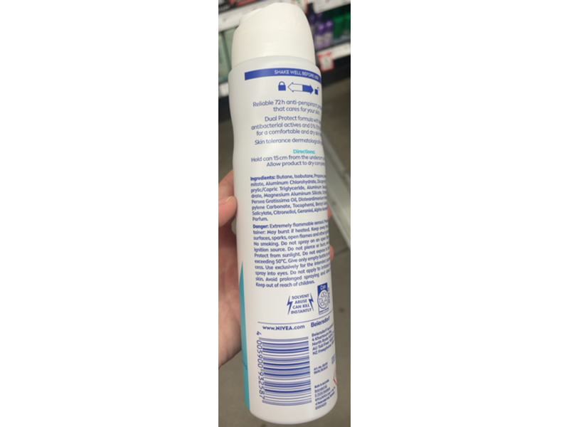 Nivea Intense Protection 72h Deodorant, Fresh, 250 mL