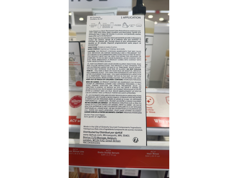 dp Hue Color Dream Hair Color Cream, Dark Brown, 1 Application