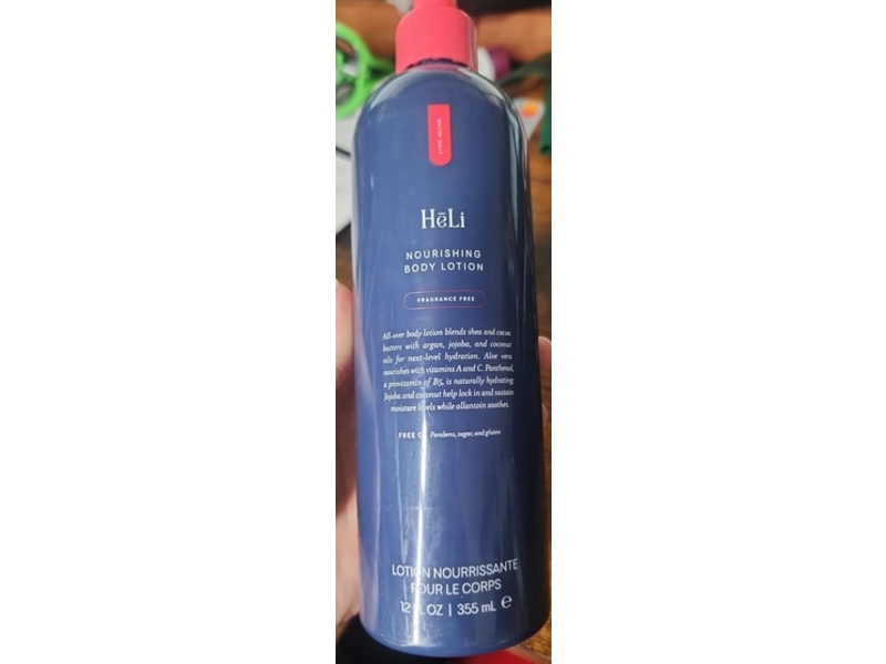 Heli Nourishing Body Lotion, Fragrance-Free, 12 fl oz/355 mL