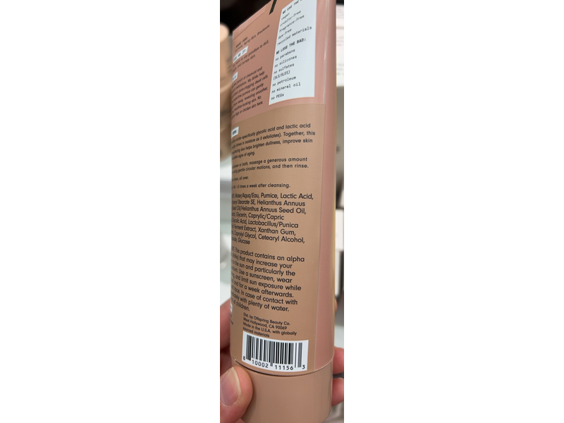 Versed Buff It Out Exfoliating Body Scrub, Aha, 6 fl oz/177 mL