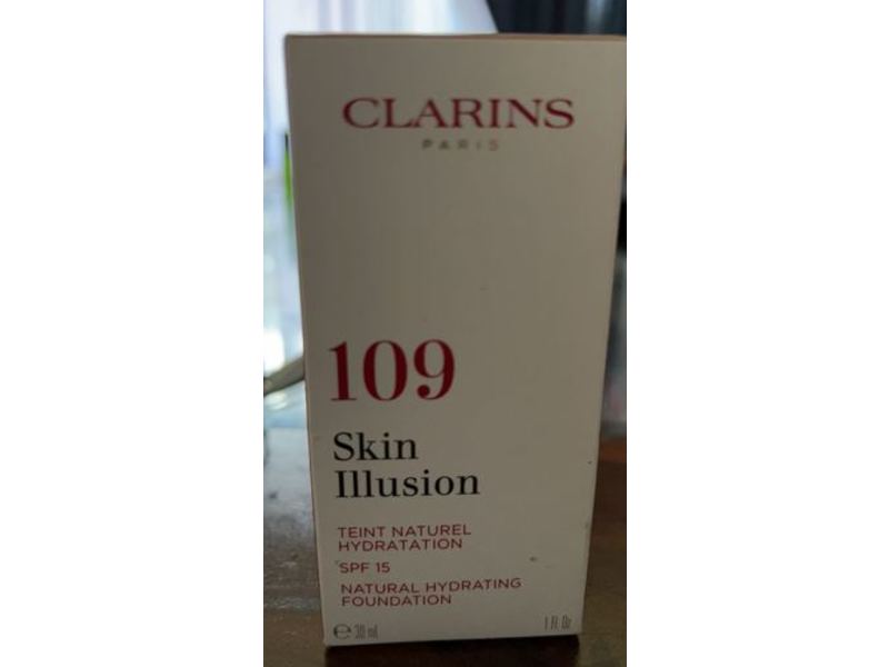 Clarins Skin illusion Natural Hydrating Foundation, 109, SPF 15, 1 fl oz/30 mL