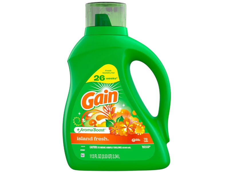 Gain + Aroma Boost Laundry Detergent, Island Fresh, 78 Loads, 113 fl oz/3.34 L