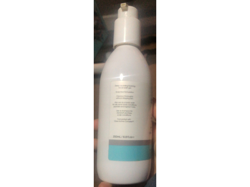 La Clinica Skin & Body Face Wash Gel, Salicylic Acid, Spearmint & Clear Active Complex, 8.8 fl oz/250 mL