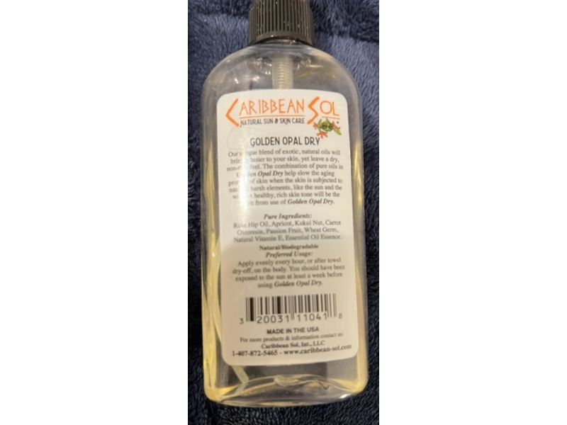 Caribbean Sol Natural Golden Opal Dry Oil, 4 oz