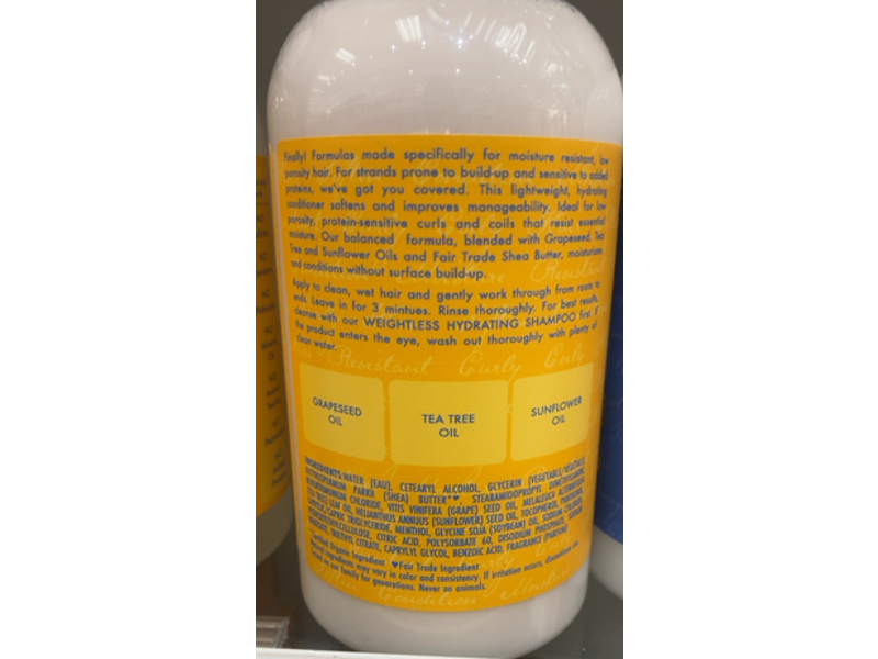 SheaMoisture Low Porosity Weightless Hydrating Conditioner, Grapeseed & Tea Tree Oils, 13 fl oz/384 mL