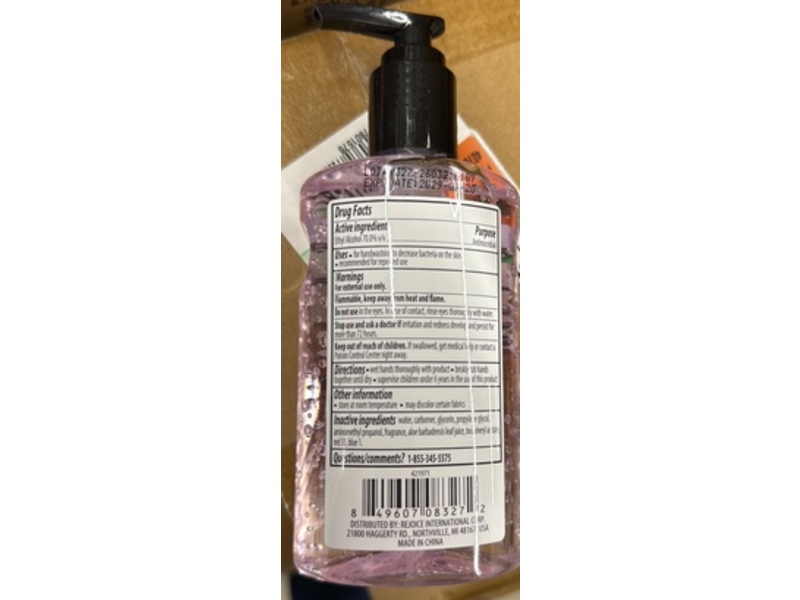 Spa Luxury Antibacterial Hand Sanitizer, Blossom Blush, 8 fl oz/236 mL