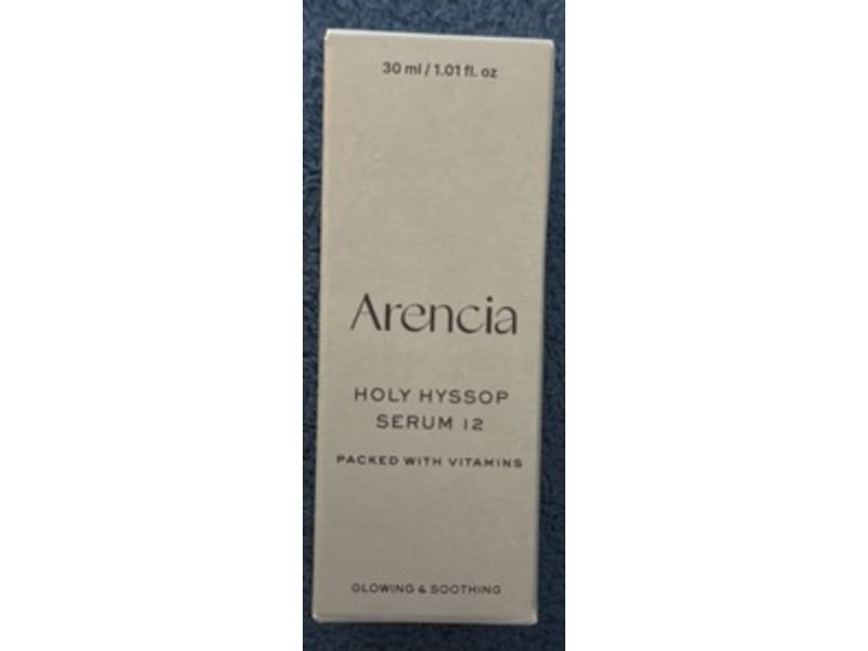 Arencia Holy Hyssop Serum 12, 1.01 fl oz/30 mL