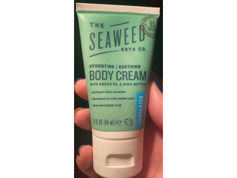 The Seaweed Bath Co. Hydrating Soothing Body Cream, Argan Oil + Shea Butter, 1.5 fl oz/44 mL