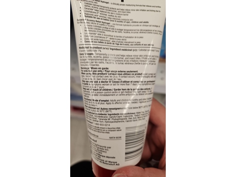 Eucerin Eczema Relief Hydrogel, 1% Colloidal Oatmeal, 150 mL