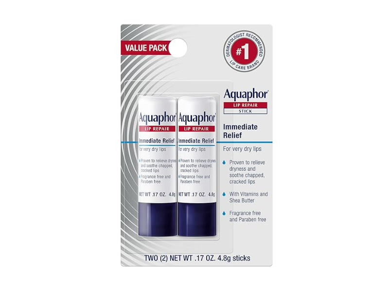 Aquaphor Lip Repair Stick, 0.17 oz/4.8 g, Pack Of 2