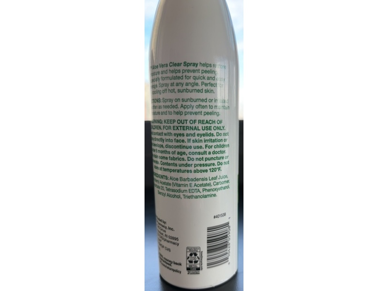 CVS Clear Spray, Aloe Vera, 6.3 oz/177 g