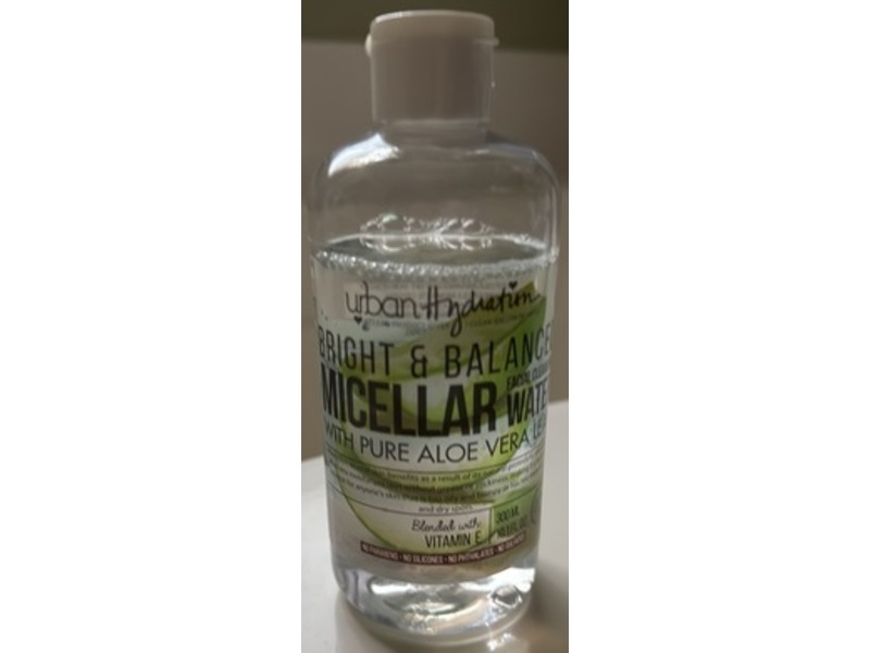 Urban Hydration Bright & Balance Micellar Facial Cleansing Water, Aloe Vera Leaf, 10.1 fl oz/300 mL