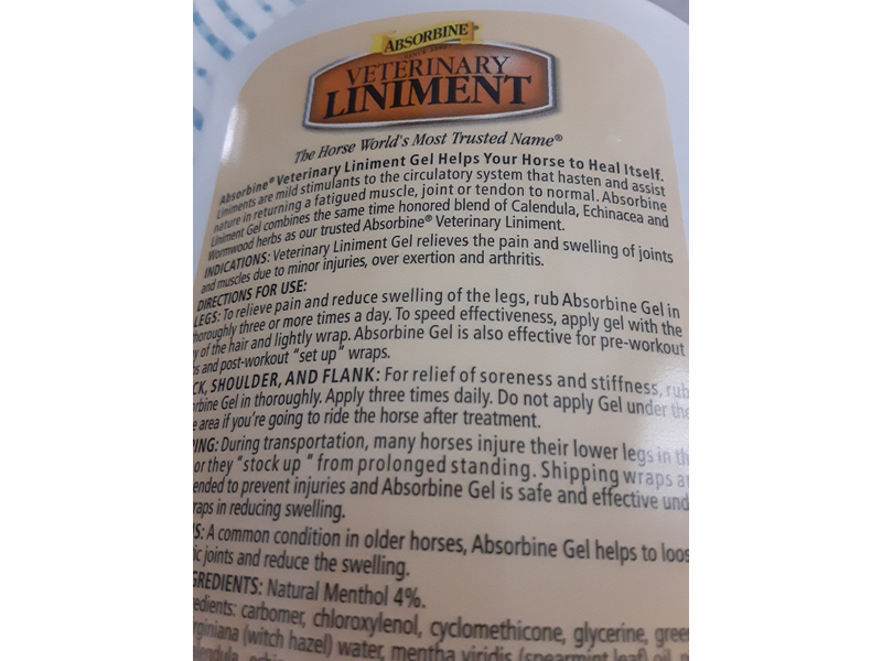 Absorbine Veterinary Liniment Gel