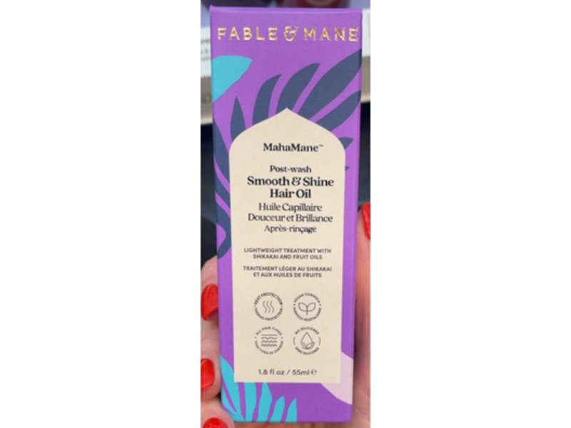 Fable & Mane Smooth & Shine Hair Oil, 1.8 fl oz/55 mL