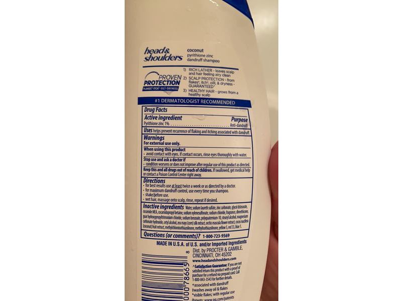 Head & Shoulders Daily Shampoo, Coconut, 13.5 fl oz/400 mL