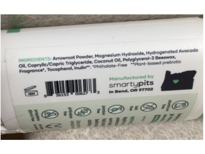 Smartypits Deodorant, Cool Cucumber, Sensitive Skin, 2.65 oz/75 g