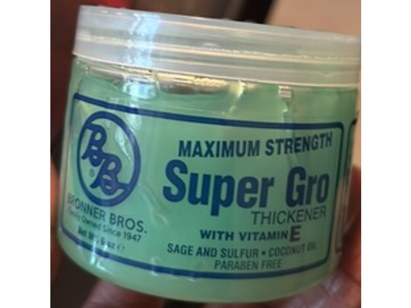 Bronner Brothers Maximum Strength Super Gro Thickener, Vitamin E, 6 fl oz