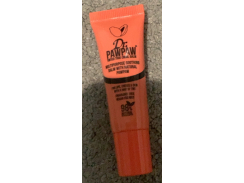 Dr. PawPaw Tinted True Coral Multipurpose Soothing Balm, Natural Pawpaw, 10 mL