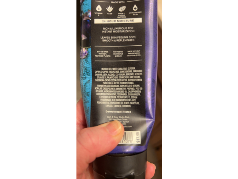 Bath & Body Works Wicked Vanilla Woods Body Cream, Shea Butter + Hyaluronic Acid, 8 oz/226 g