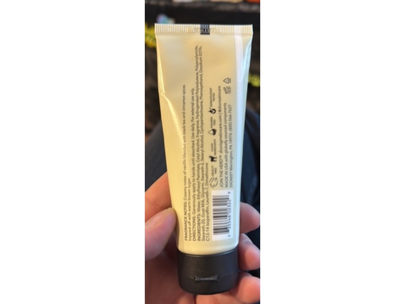 Dionis Goat Milk Moisturize Hand Cream, Toasted Vanilla Chay, 2.5 oz/71 g