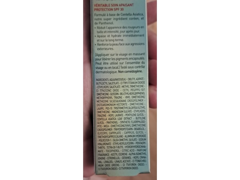 Erborian CC Red Correct Colour Correcting Cream, SPF 30, Centella Asiatica 2%+Panthenol, 1.4 oz/40 mL