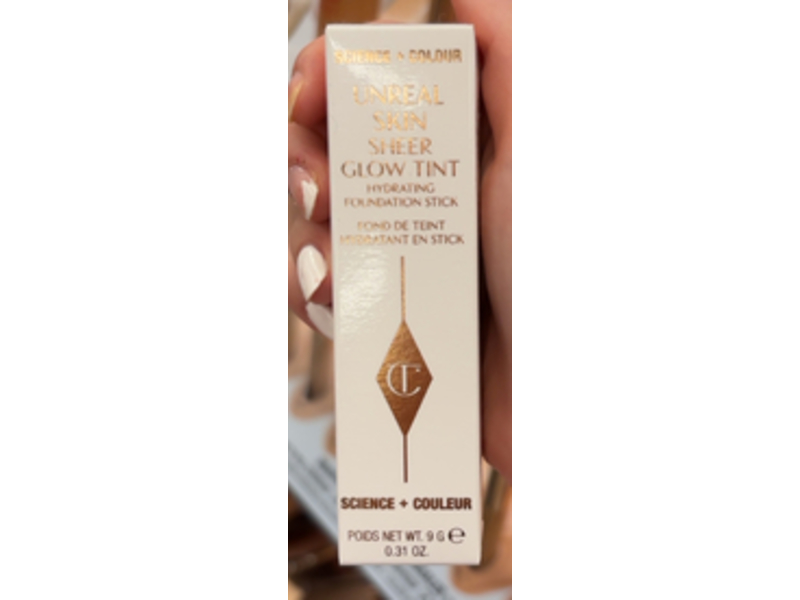 Charlotte Tilbury Unreal Skin Sheer Glow Tint Hydrating Foundation Stick, 15 Deep, 0.31 oz/9 g