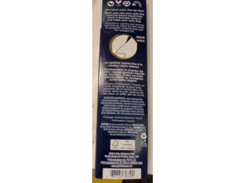 Pacifica Eye Love Liquid Eyeliner, Charcoal, 0.02 fl oz/0.7 g