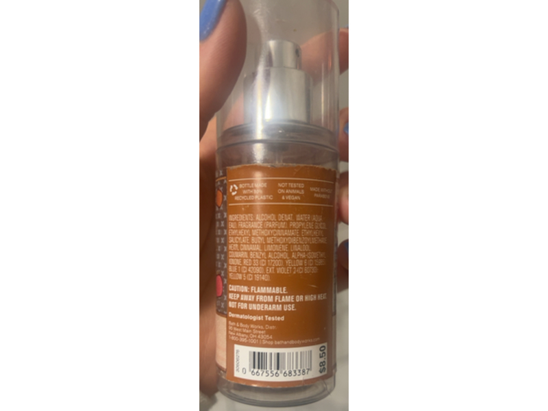 Bath & Body Works Fine Fragrance Mist, Marshmallow Pumpkin Latte, 2.5 fl oz/75 mL