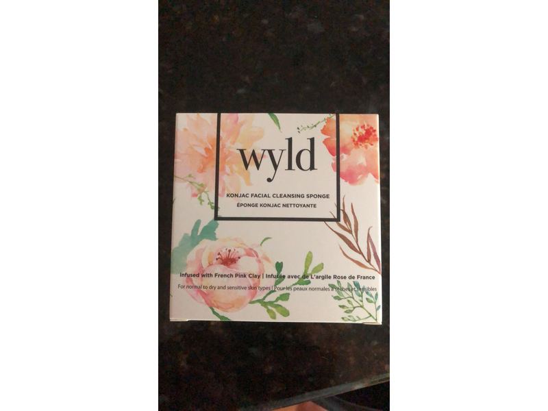 Wyld Konjac Facial Cleansing Sponge Set, French Pink Clay