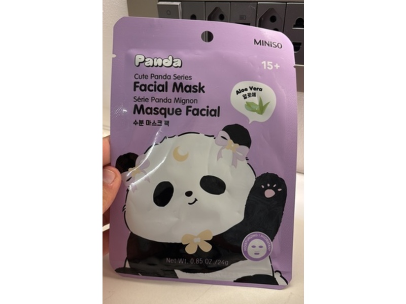 Miniso Panda Facial Mask, 0.85 oz/24 g