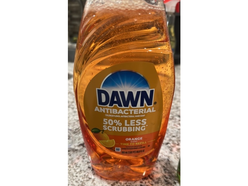 Dawn Antibacterial Dishwashing Liquid, Orange, 30.8 fl oz/910 mL