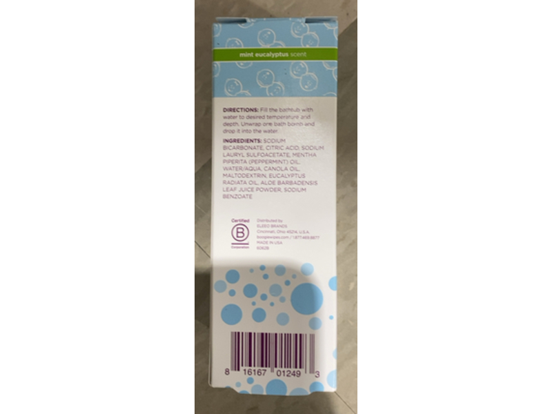 Boogie Kids Bath Bombs, Eucalyptus, 2.8 oz/79 g