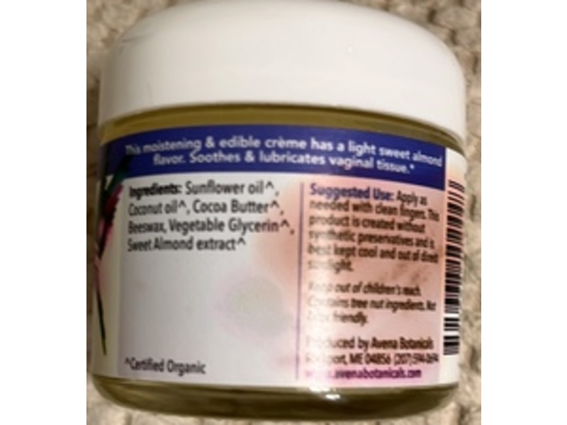 Avena Botanicals Personal Lubricant, Almond, 2 fl oz/56 g