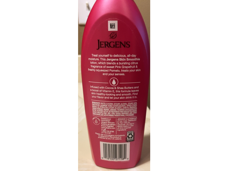 Jergens Skin Smoothie A Refreshing Drink For Your Skin Body Lotion, Scented, 10 fl oz/295 mL, Pack Of 3