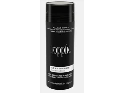 Toppik Hair Building Fibers, White, 0.97 oz/27.5 g