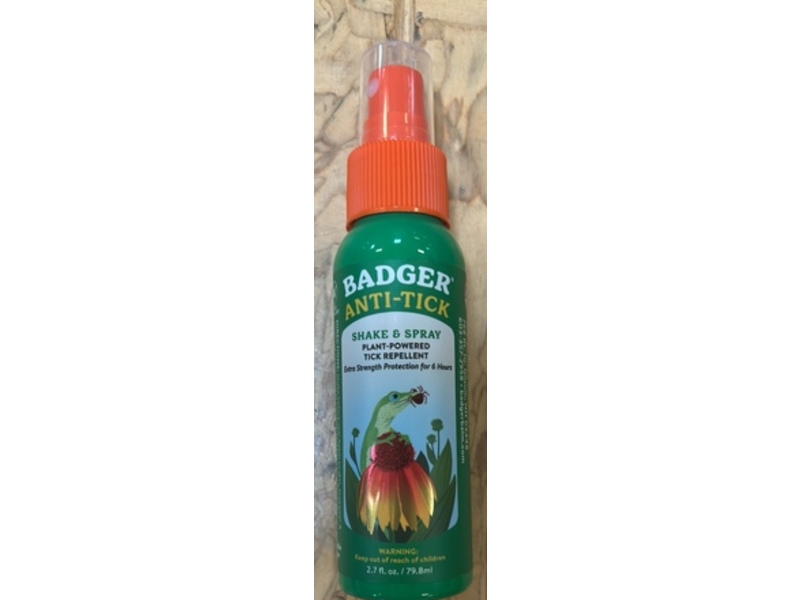 Badger Anti-Tick Shake & Spray Tick Repellent, 2.7 fl oz/79.8 mL