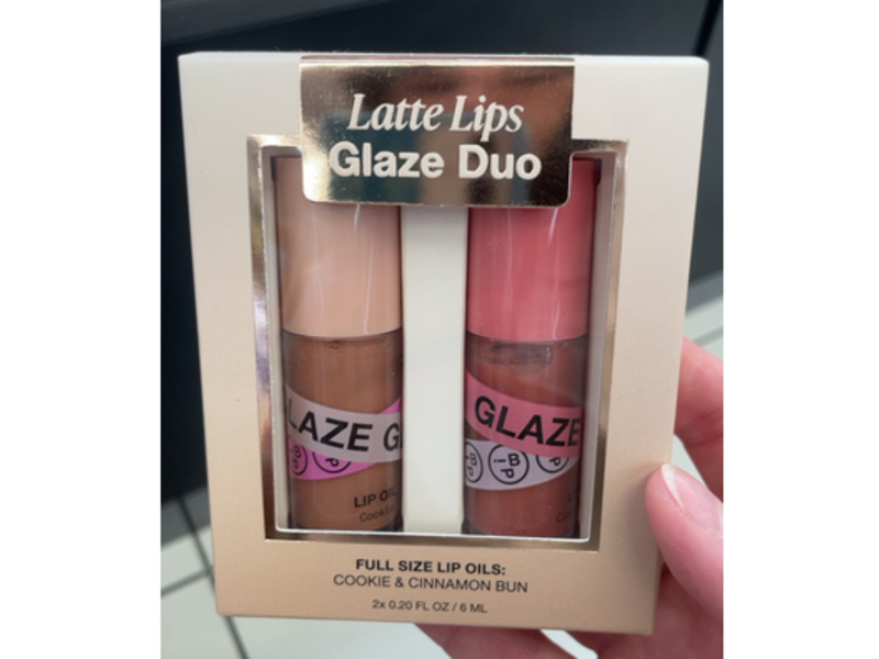 Innbeauty Project Latte Lip Oil Glaze Duo, Cookie & Cinnamon Bun, 0.20 fl oz/6 mL, 2 Count