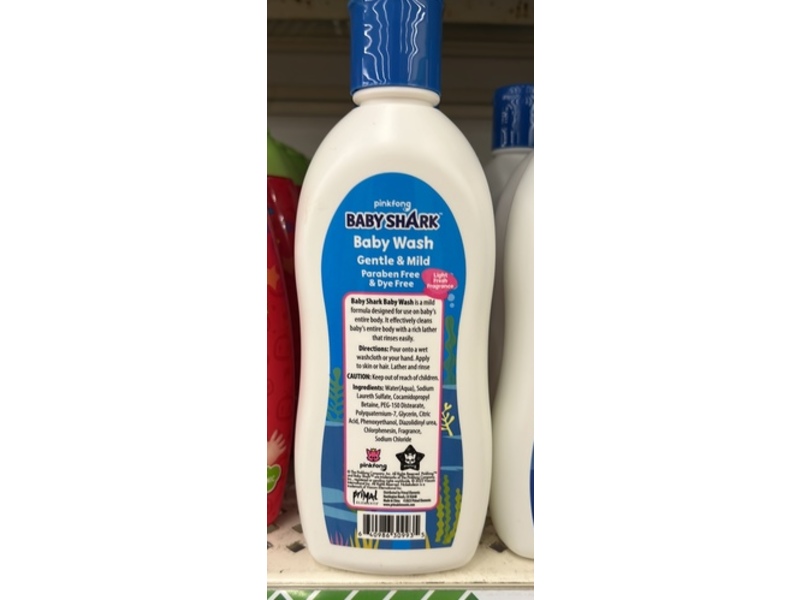 Primal Elements Pink Fong Baby Shark Baby Wash, 10 fl oz/296 mL, Pack Of 6