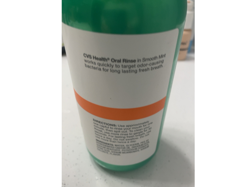 CVS Health Oral Rinse, Smooth Mint, 16 fl oz/473 mL