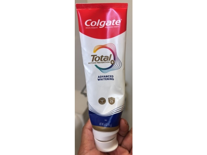 Colgate Total Active Prevention+ Advance Whitening Toothpaste, 6.4 oz/181 g, Pack Of 5