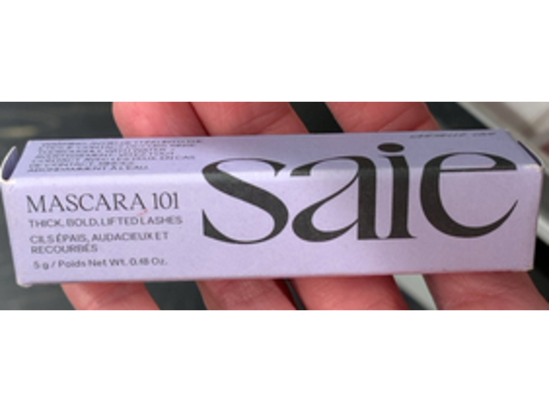 Saie Mini Mascara 101, Black, 0.18 oz/5 g