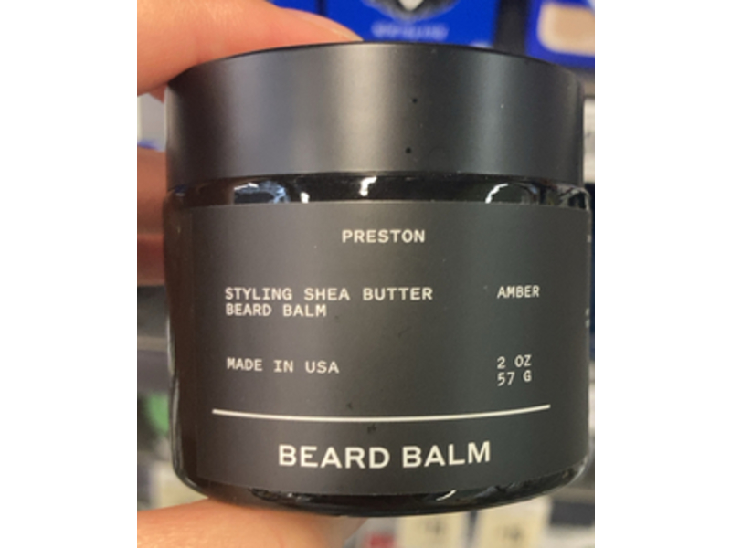Preston Styling Shea Butter Beard Balm, Amber, 2 oz/57 g