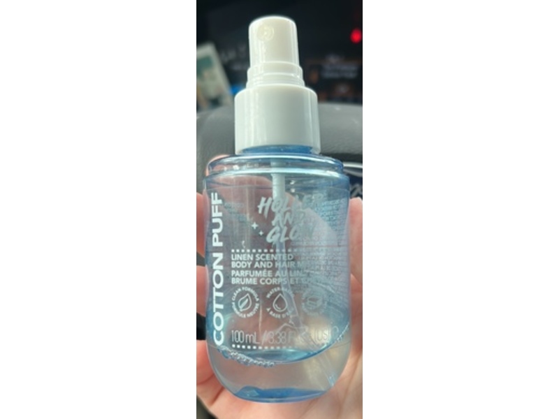 Holler And Glow Cotton Puff Body & Hair Mist, Linen Scented, 100 mL