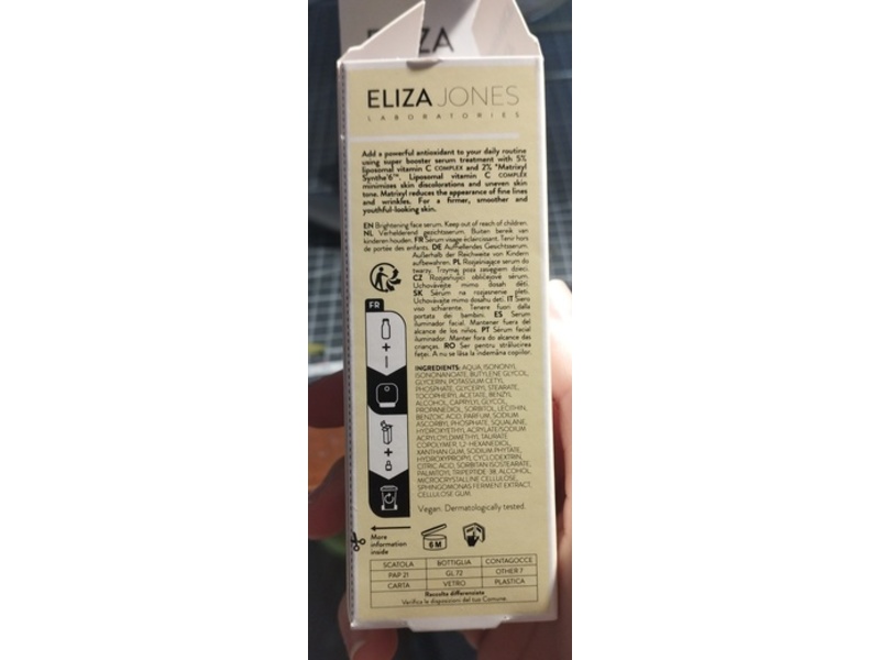 Eliza Jones Laboratories Super Booster Brightening Face Serum, 30 mL