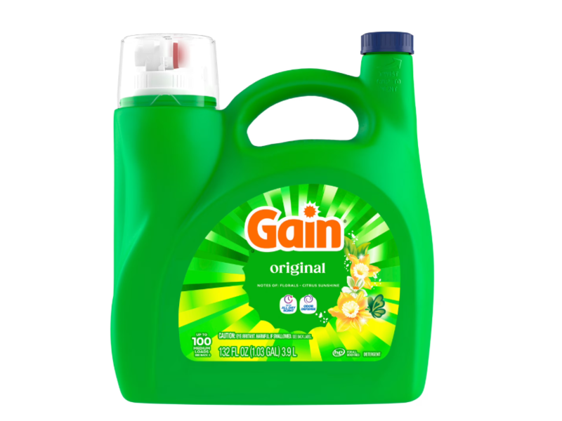 Gain Liquid Laundry Detergent, Original, 100 Loads, 132 fl oz/3.9 L